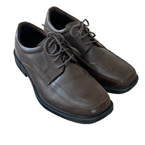 Hunter’s Bay | Brown synthetic leather lace up Oxford dress shoes men’s …